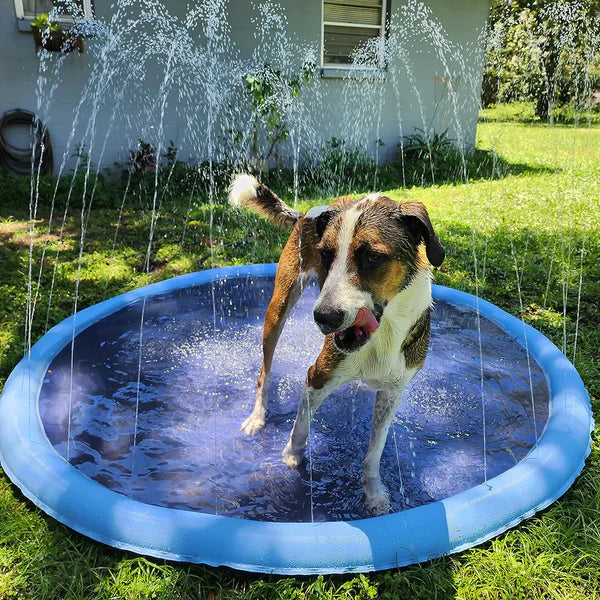 Dog Pool Splash Pad, Anti-Slip Sprinkler Pad for Kids & Dogs