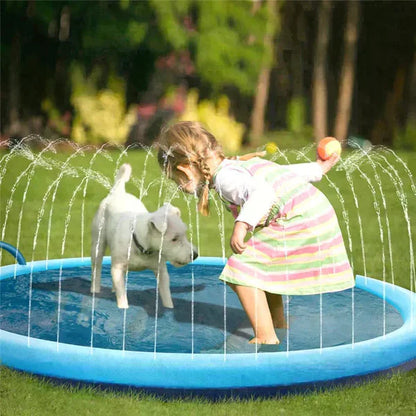 Dog Pool Splash Pad, Anti-Slip Sprinkler Pad for Kids & Dogs